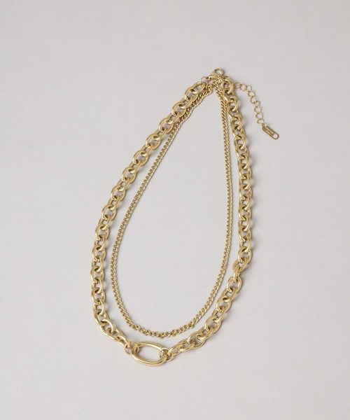 HARE(ハレ)の「ダブルチェーンステンレスネックレス(HARE)(ネックレス・レディース・シルバー/ゴールド・FREE)」の9枚目の写真