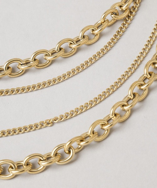 HARE(ハレ)の「ダブルチェーンステンレスネックレス(HARE)(ネックレス・レディース・シルバー/ゴールド・FREE)」の14枚目の写真