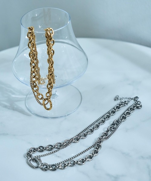 HARE(ハレ)の「ダブルチェーンステンレスネックレス(HARE)(ネックレス・レディース・シルバー/ゴールド・FREE)」の16枚目の写真