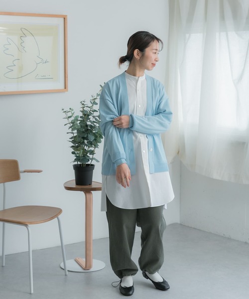 FORK&SPOON（フォークアンドスプーン）の「FORK&SPOON　ヘムドローベイカーパンツ（その他パンツ・レディース・カーキ/ネイビー・1/2）」の20枚目の写真