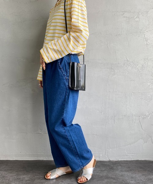 Lee（リー）の「【WEB限定】[LEE/リー] FLeeasy イージーパンツ（その他パンツ・レディース・カーキ/ナチュラル/インディゴブルー/ライトインディゴブルー/オリーブ/ネイビー/ブラック/ベージュ・F）」の8枚目の写真