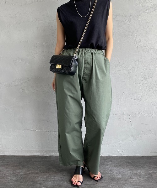 Lee（リー）の「【WEB限定】[LEE/リー] FLeeasy イージーパンツ（その他パンツ・レディース・カーキ/ナチュラル/インディゴブルー/ライトインディゴブルー/オリーブ/ネイビー/ブラック/ベージュ・F）」の5枚目の写真