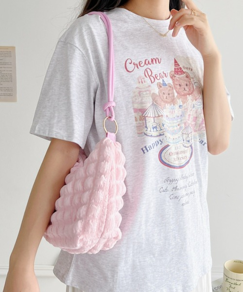 Loueme（ルエム）の「ぽこぽこポップコーンショルダーバッグ（ショルダーバッグ・レディース・ラベンダー/ライトグリーン/ピンク/アイボリー/ブラック/ライトブルー・FREE）」の19枚目の写真