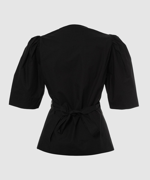 GANNI（ガニー）の「Cotton Poplin Drapey Wrap Blouse（シャツ