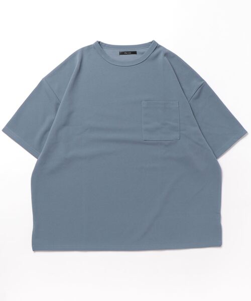 VIBGYOR(ヴィブジョー)の「【VIBGYOR BY AS】梨地BIGクルー/NTee(BL)(Tシャツ/カットソー・メンズ・ホワイト/グレイッシュベージュ/ブラック/ブルー・LARGE/MEDIUM)」の1枚目の写真
