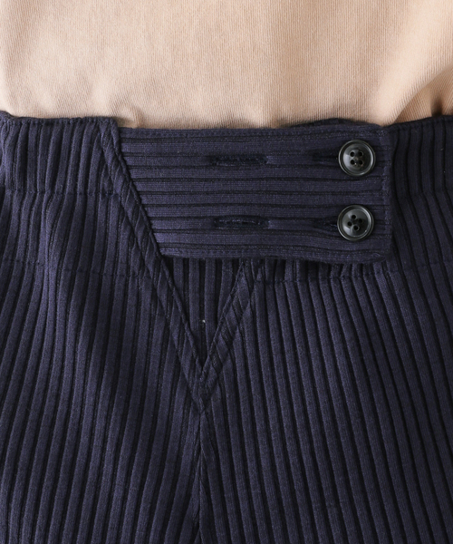SEEALL（シーオール）の「【SEEALL / シーオール】RIB パンツ（その他パンツ・レディース・ネイビー・SMALL）」の2枚目の写真