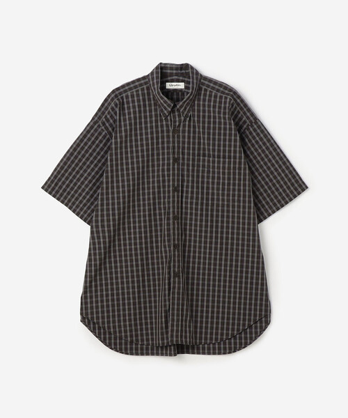 Gymphlexコットンチェック ボタンダウン 半袖シャツ MEN Mサイズ Gymphlex | コットンチェック ボタンダウン半袖シャツ MEN