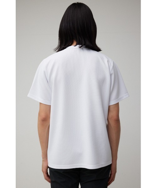 AZUL by moussy(アズールバイマウジー)の「TUCK JACQUARD V/N Tシャツ/タックジャガードブイネックTシャツ(Tシャツ/カットソー・メンズ・サックスブルー/グレー/ホワイト/ブラック・MEDIUM/SMALL/LARGE)」の10枚目の写真