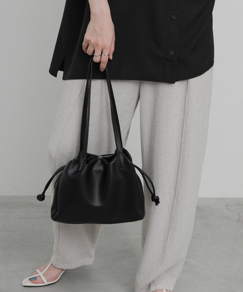 select MOCA(セレクトモカ)の「ダブルハンドルクラシックバッグ(ハンドバッグ・レディース・シルバー/オリーブ/ブラック・FREE)」の2枚目の写真
