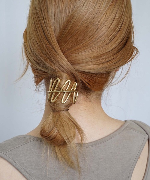 【原価ぶっ壊し割引】ラージヘアバレッタ セール】【return to i】jagged line haircuff(バレッタ/ヘア