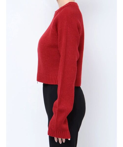 jouetie(ジュエティ)の「ダブルZIPカーデトップス【ニットカーディガン】(カーディガン/ボレロ・レディース・ブラック/ピンク/レッド/ブルー/グリーン・MEDIUM)」の20枚目の写真