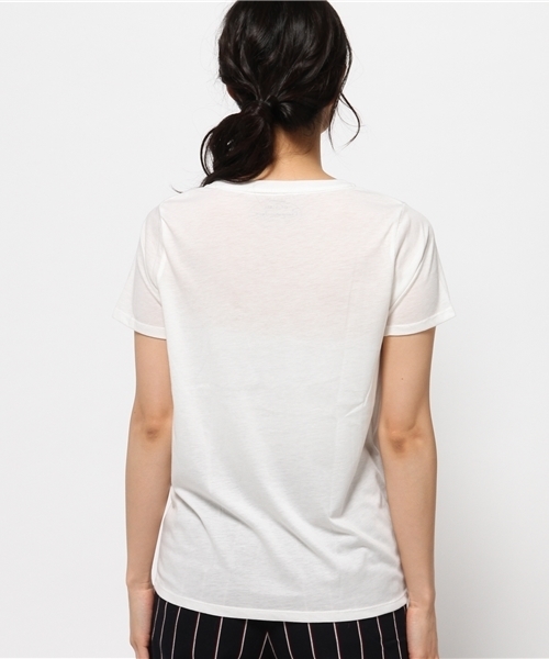 OUTLET(アウトレット)の「【CIAOPANIC TYPY】JOIE光沢ラバープリントTシャツ(Tシャツ/カットソー・レディース・ホワイト・FREE)」の4枚目の写真