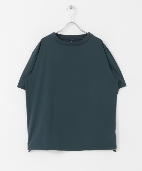 ITEMS URBANRESEARCH（アイテムズ アーバンリサーチ）の「シルキーナイロン ドローコード多機能Tシャツ（Tシャツ/カットソー・メンズ・グリーン/ネイビー/チャコールグレー/ブラック・MEDIUM/LARGE）」の18枚目の写真