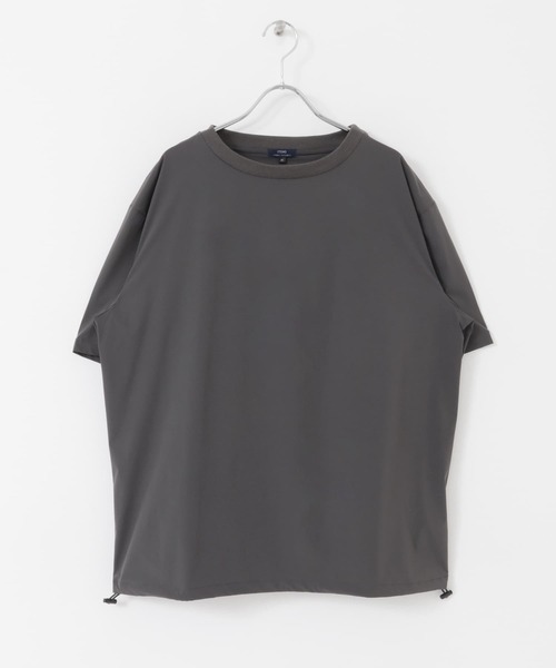 ITEMS URBANRESEARCH（アイテムズ アーバンリサーチ）の「シルキーナイロン ドローコード多機能Tシャツ（Tシャツ/カットソー・メンズ・グリーン/ネイビー/チャコールグレー/ブラック・MEDIUM/LARGE）」の19枚目の写真
