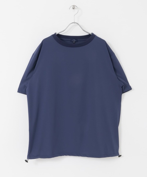 ITEMS URBANRESEARCH（アイテムズ アーバンリサーチ）の「シルキーナイロン ドローコード多機能Tシャツ（Tシャツ/カットソー・メンズ・グリーン/ネイビー/チャコールグレー/ブラック・MEDIUM/LARGE）」の22枚目の写真