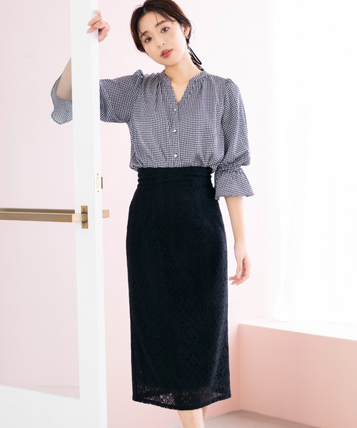 MISCH MASCH（ミッシュマッシュ）の「パネルレーススカート/MM327224（スカート・レディース・ブラック/ホワイト・S/M）」の6枚目の写真