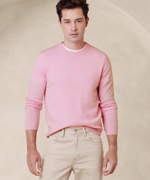 Banana Republic（バナナリパブリック）の「Alta カシミヤ クルーネックセーター（ニット/セーター・メンズ・ネイビー/コバルトブルー/ブルー/ワイン/その他/ブラック/カーキ/グレー/その他1/ブラウン/アイボリー/イエロー/ブルー系その他2/ピンク・S/L/M/XL）」の13枚目の写真