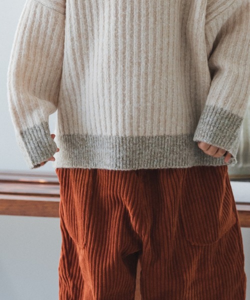 pairmanon（ペアマノン）の「セーラーカラー ニット（ニット/セーター・キッズ・ネイビー/グレイッシュベージュ/アイボリー・XS/S/M/L）」の6枚目の写真