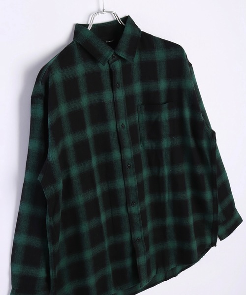 Limited Line Naive Magic フランネルシャツ オンブレチェック