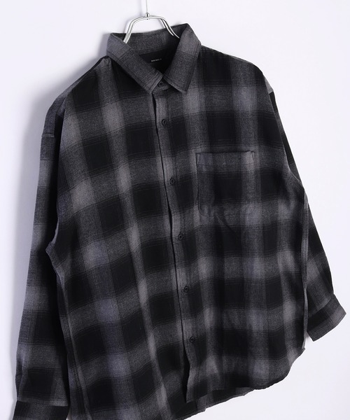 ヴィンテージ　シャドーチェック　オンブレチェック　ジャケット　ブラック　黒　L STARTER シャツ BLACK LABEL チェーンステッチ カットオフ