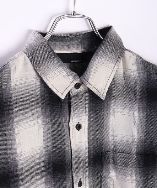 【FIELD&STREAM】フランネルシャツ シャドー オンブレチェック JOURNAL STANDARD シャツ オンブレチェック フランネルシャツ