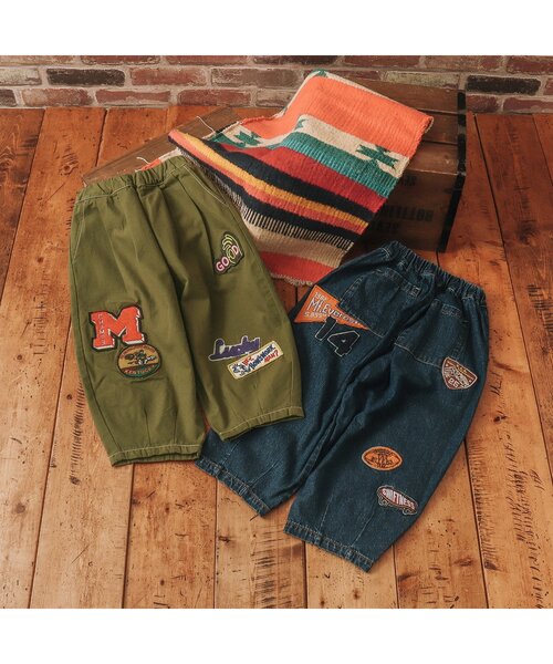 BREEZE（ブリーズ）の「【20周年復刻シリーズ】プレミアムワイドパンツ（その他パンツ・キッズ・インディゴブルー/カーキ・80/90/100/110/120/130/140/150）」の6枚目の写真