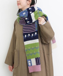 l'atelier du savon | カラフルジャガード　お花あそびのマフラー(ストール/ショール)