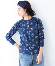 BEAMS BOY | BEAMS BOY / HAND プリント クルー ロングスリーブ(Tシャツ/カットソー)