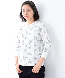 BEAMS BOY | BEAMS BOY / HAND プリント クルー ロングスリーブ(Tシャツ/カットソー)