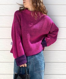 Q | ふわふわ畦編みニット(ニット/セーター)