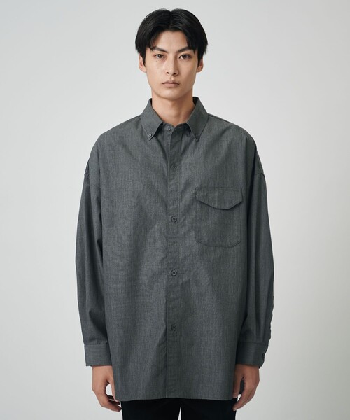 PUBLIC TOKYO(パブリックトウキョウ)の「スーパールーズリラックスシャツ(シャツ/ブラウス・メンズ・ピンク/グレー/サックスブルー/ストライプ・1/2)」の10枚目の写真
