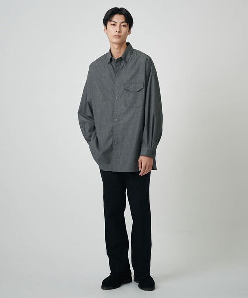 PUBLIC TOKYO(パブリックトウキョウ)の「スーパールーズリラックスシャツ(シャツ/ブラウス・メンズ・ピンク/グレー/サックスブルー/ストライプ・1/2)」の17枚目の写真
