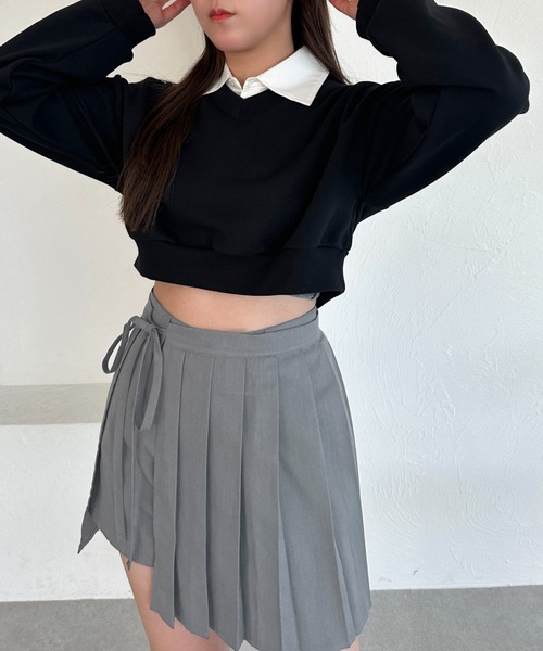 apres jour mignon(アプレジュールミニョン)の「マルチWAYクロップドスウェット【ZOZOTOWN限定アイテム】(スウェット・レディース・ネイビー/ブラック/ナチュラル・フリー/X-LARGE)」の14枚目の写真