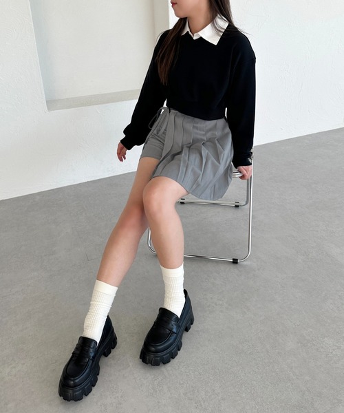 apres jour mignon(アプレジュールミニョン)の「マルチWAYクロップドスウェット【ZOZOTOWN限定アイテム】(スウェット・レディース・ネイビー/ブラック/ナチュラル・フリー/X-LARGE)」の17枚目の写真