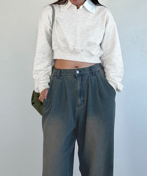 apres jour mignon(アプレジュールミニョン)の「マルチWAYクロップドスウェット【ZOZOTOWN限定アイテム】(スウェット・レディース・ネイビー/ブラック/ナチュラル・フリー/X-LARGE)」の20枚目の写真