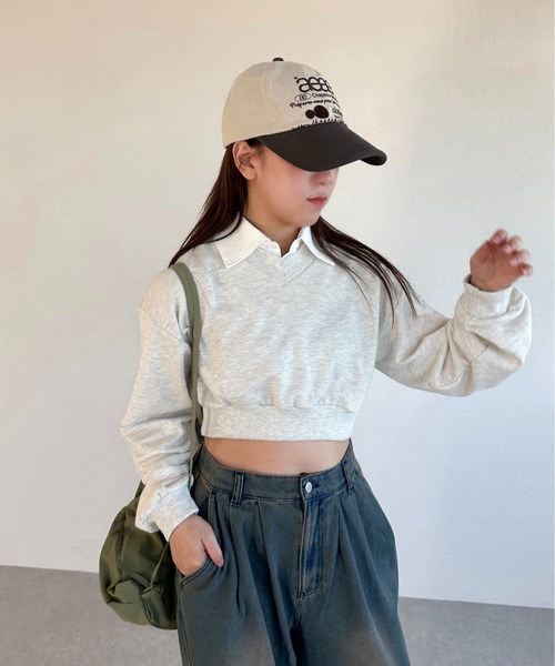 apres jour mignon(アプレジュールミニョン)の「マルチWAYクロップドスウェット【ZOZOTOWN限定アイテム】(スウェット・レディース・ネイビー/ブラック/ナチュラル・フリー/X-LARGE)」の22枚目の写真