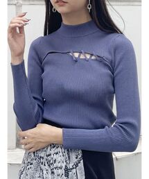 MURUA | レースアップリブニット(ニット/セーター)