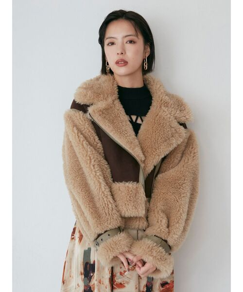 MURUA（ムルーア）の「レースアップリブニット（ニット/セーター・レディース・ブラック/ブルー/グリーン/アイボリー・FREE）」の15枚目の写真