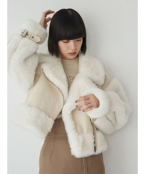 MURUA（ムルーア）の「レースアップリブニット（ニット/セーター・レディース・ブラック/ブルー/グリーン/アイボリー・FREE）」の16枚目の写真