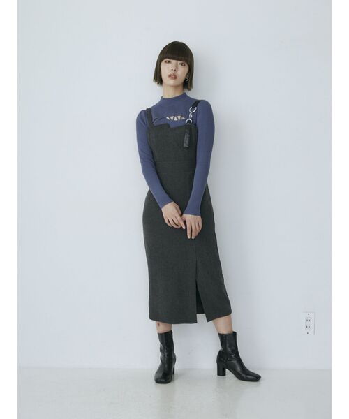 MURUA（ムルーア）の「レースアップリブニット（ニット/セーター・レディース・ブラック/ブルー/グリーン/アイボリー・FREE）」の9枚目の写真