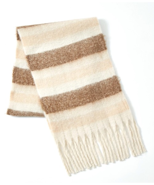 anap mimpi(アナップミンピ)の「グラデーションボーダーストール(ストール/ショール・レディース・グリーン/ベージュ・FREE)」の8枚目の写真