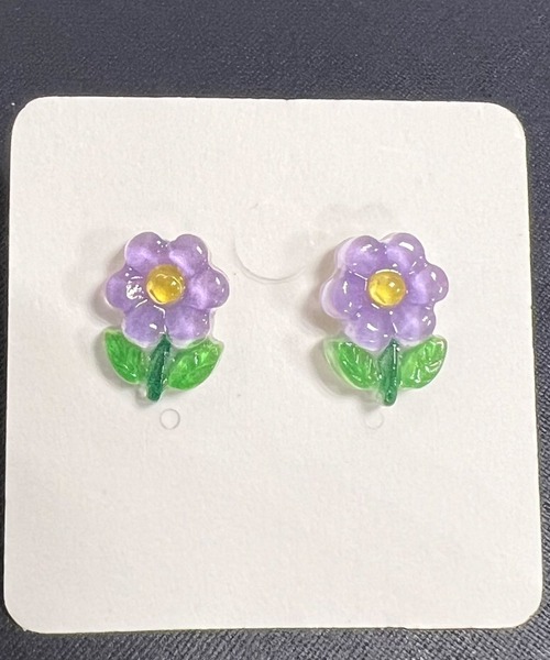 VICKY（ビッキー）の「【KOREAN ITEM】フラワービーズピアス（ピアス（両耳用）・レディース・ホワイト/レッド/イエロー/パープル・FREE）」の16枚目の写真