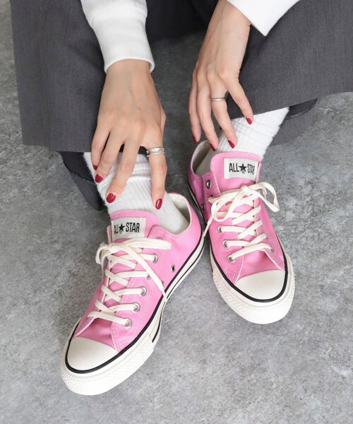 CONVERSE(コンバース)の「【CONVERSE/コンバース】オールスター バーントカラーズOX スニーカー(パンプス・レディース・ピンク・24.5/23.5)」の2枚目の写真
