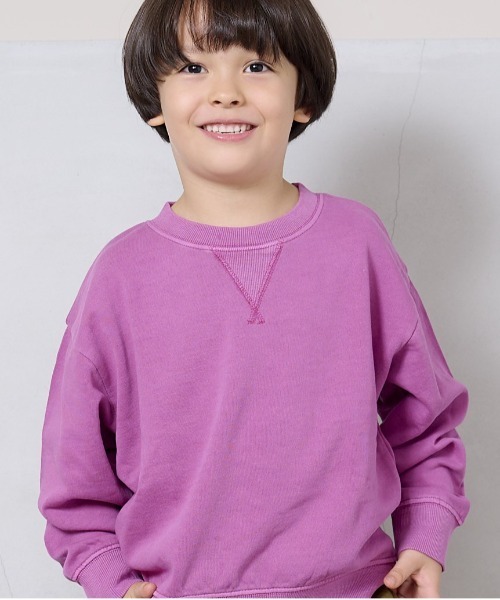 BIG FIELD（ビッグフィールド）の「ピグメントスウェット（80～150cm）（スウェット・キッズ・ブルー/オフホワイト/パープル/グリーン/ブラック/マスタード・110/120/130/100/150/140/80/90/95）」の5枚目の写真