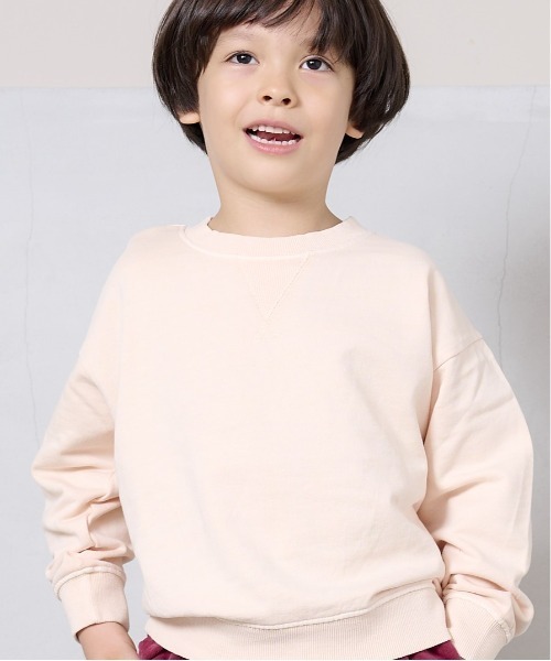 BIG FIELD（ビッグフィールド）の「ピグメントスウェット（80～150cm）（スウェット・キッズ・ブルー/オフホワイト/パープル/グリーン/ブラック/マスタード・110/120/130/100/150/140/80/90/95）」の2枚目の写真