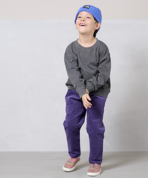 BIG FIELD（ビッグフィールド）の「ピグメントスウェット（80～150cm）（スウェット・キッズ・ブルー/オフホワイト/パープル/グリーン/ブラック/マスタード・110/120/130/100/150/140/80/90/95）」の15枚目の写真