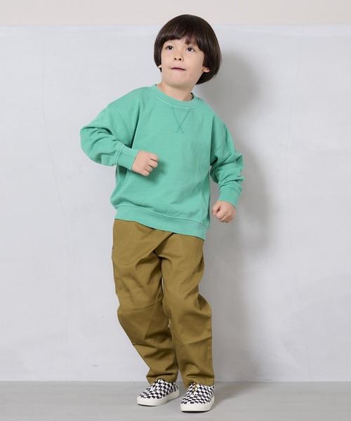 BIG FIELD（ビッグフィールド）の「ピグメントスウェット（80～150cm）（スウェット・キッズ・ブルー/オフホワイト/パープル/グリーン/ブラック/マスタード・110/120/130/100/150/140/80/90/95）」の20枚目の写真