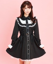 SecretHoney ヨーク切替ストライプワンピース シークレットハニー Secret Honey ヨーク切替ストライプ