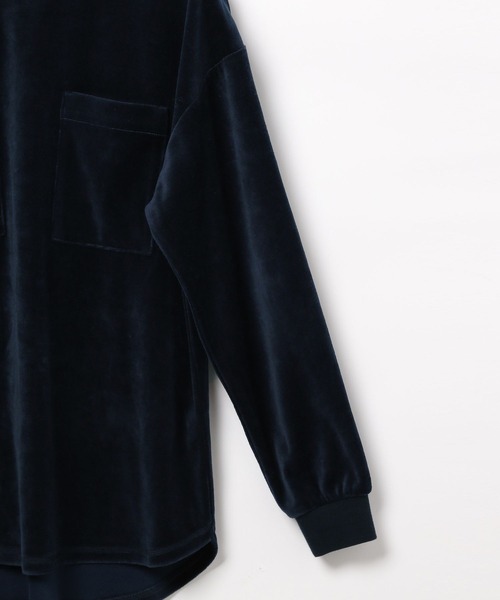 niko and...（ニコアンド）の「[MODE NORM CORE(モードノームコア)]ベロアミリタリモックネックプルオーバー（その他トップス・レディース・ネイビー/ライトグレー/ピンク・MEDIUM/LARGE）」の15枚目の写真