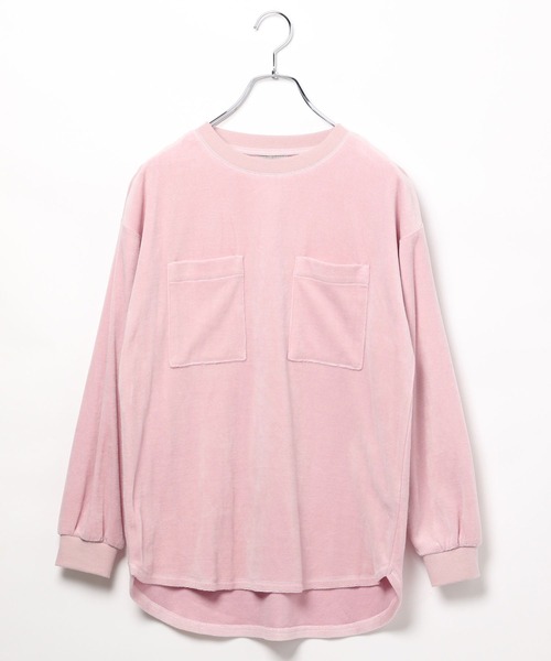 niko and...（ニコアンド）の「[MODE NORM CORE(モードノームコア)]ベロアミリタリモックネックプルオーバー（その他トップス・レディース・ネイビー/ライトグレー/ピンク・MEDIUM/LARGE）」の20枚目の写真